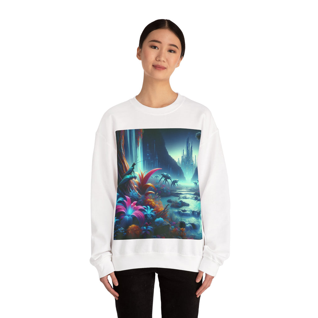 Vibrant Jurassic-Inspired Crewneck Sweatshirt, Cozy Sweatshirt, Graphic Sweatshirt for Nature Lovers, Gifts for Dinosaur Enthusiasts, [...]